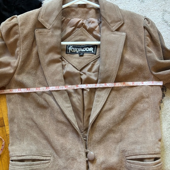 vintage leather suede moto jacket + look at measurements * accepting offers n - Picture 8 of 10